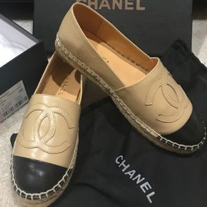 Brand new never worn Chanel espadrille shoes